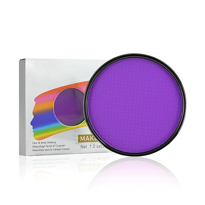 Purple Face Paint, Water Based Facepaint, Non Toxic Purple Body Paint, High Pigment Face Painting for Halloween, Easter, Themed Parties, Cosplay 1.06 Oz.