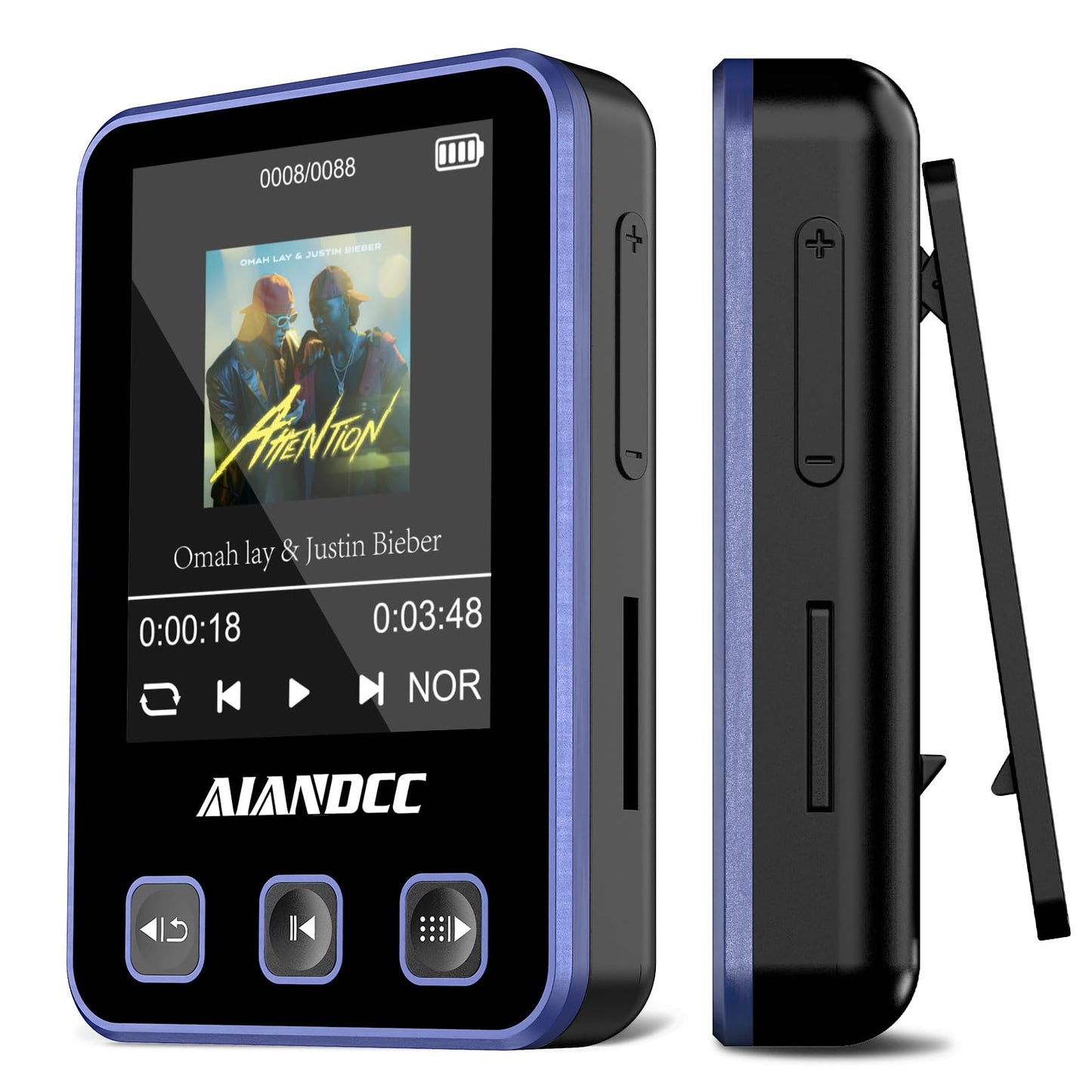 Mp3 Player With Bluetooth 5.3, Hifi Music Player With Sports Clip And Armband, 1.77-Inch Tft Color Screen, 32Gb Mp3 Player For K
