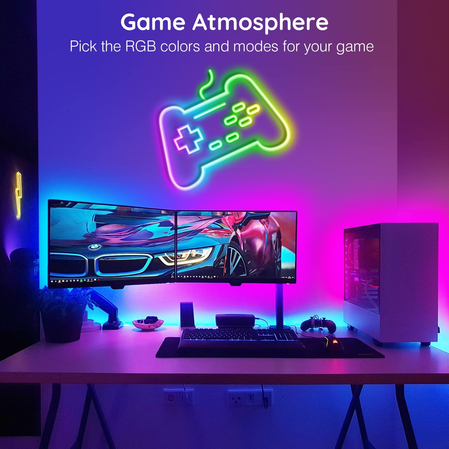 AILBTON 150Ft Neon Rope Lights,Flexible Led Rope Lights Control with App/Remote,Multiple Modes Music Sync Gaming RGB Led Neon Lights for Bedroom Outdoor