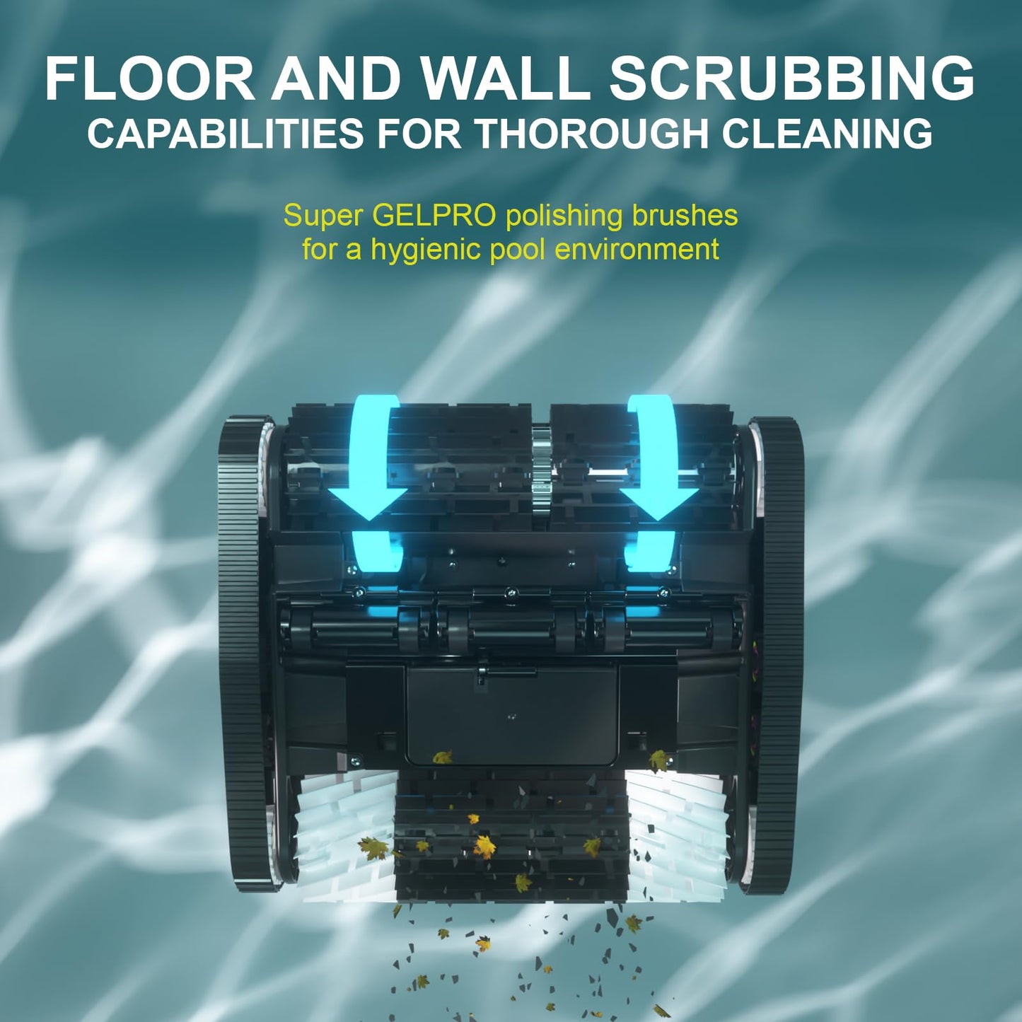 8streme Black Pearl Ultra Robotic Pool Cleaner – Battery-Powered Inground Vacuum for Pools Up to 10 Ft Deep – Wall Climber – 150 Min Runtime – 7 Quart Top Load Filter – 2-Year Warranty