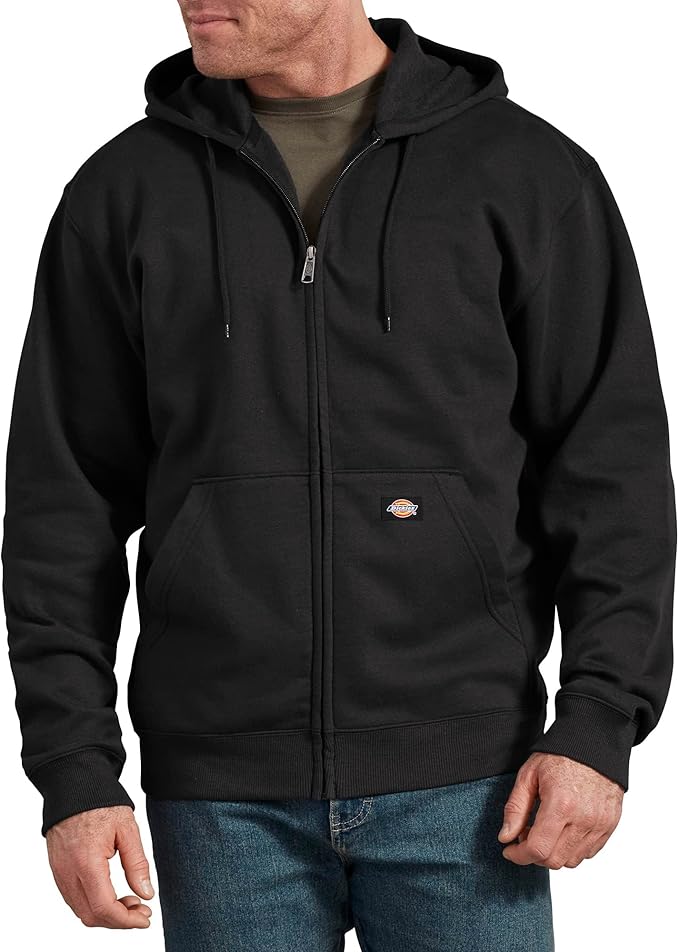 Dickies mens Full Zip Fleece Hoodie