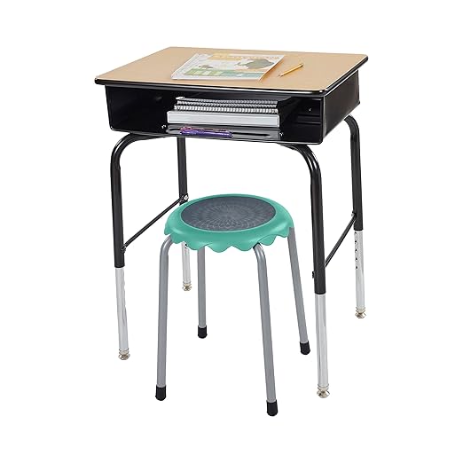 ECR4Kids Daisy Stackable Stool Set, Flexible Seating, Seafoam, 8-Piece