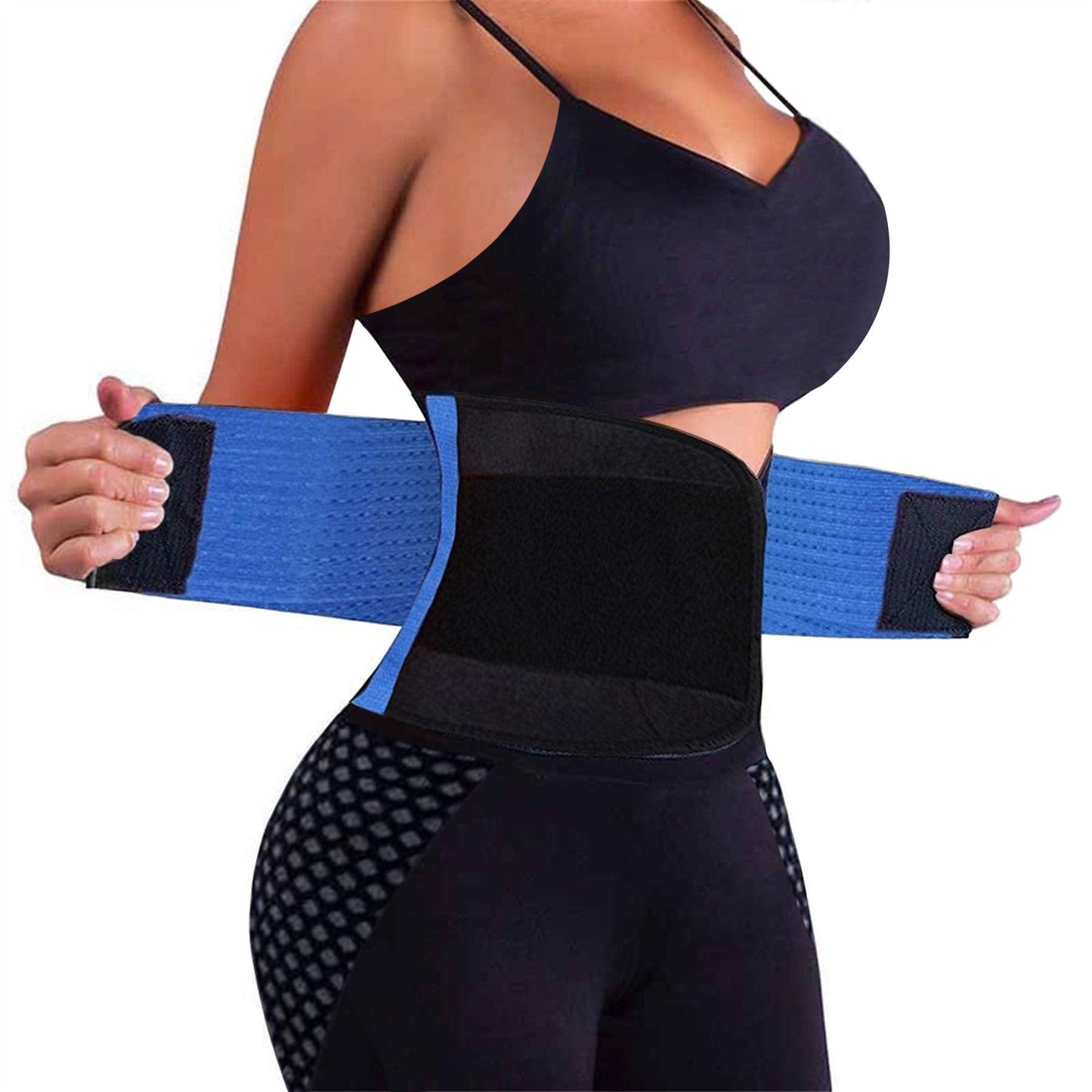VENUZOR Waist Trainer Belt for Women - Waist Cincher Trimmer - Slimming Body Shaper Belt - Sport Girdle Belt (UP Graded)(Blue,XX-Large)