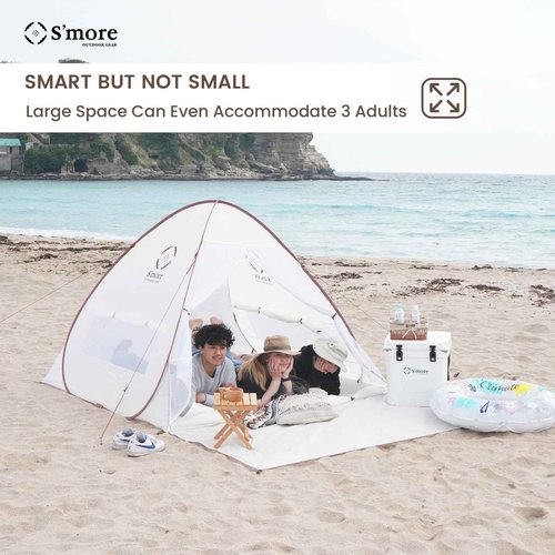 S'more Colline Blue 2 Person Pop Up Tent, Instant Setup, UV Protection, Water-Resistant, Perfect for Beach, Picnic, Camping & Hiking