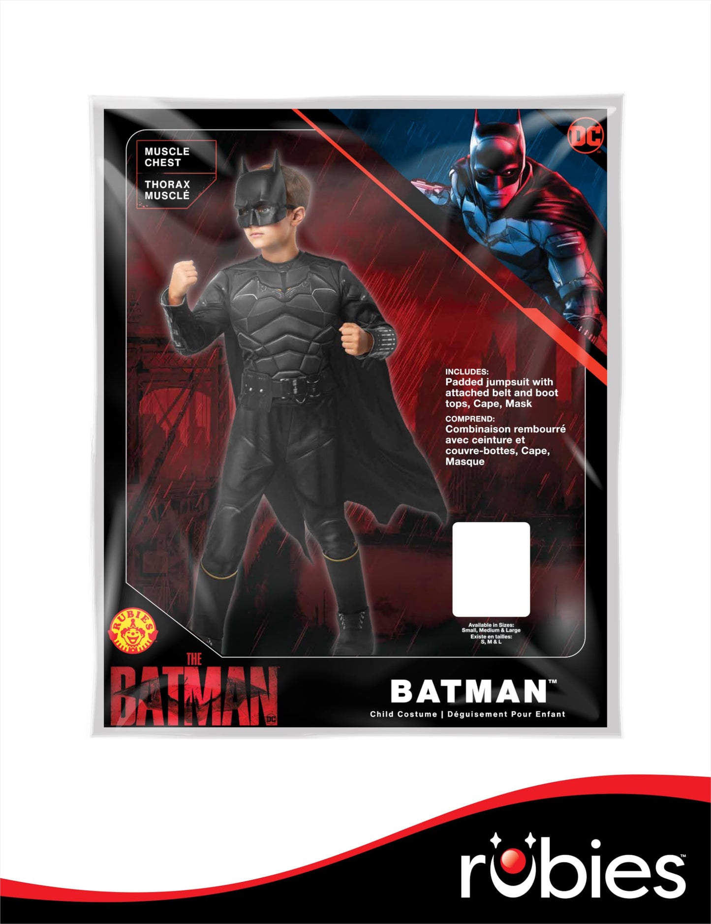 Rubies The Batman: Batman Costume for Kids, Boy's Small