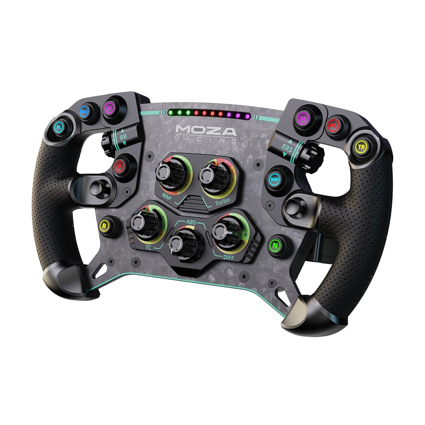 MOZA GS V2P Racing Steering Wheel for PC, 300mm GT driving Wheel sim racing gaming car Wheel, All-aluminum Quick Release, 8-color RPM LED Light