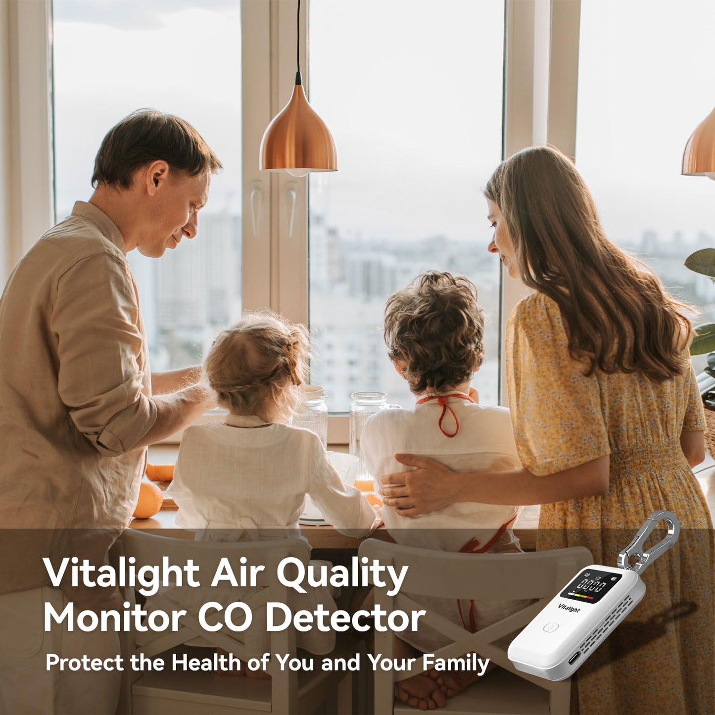 Carbon Monoxide Detector,Mini CO Detector for Travel, Air Quality Monitor,Stylish and Lightweight CO Monitor for Home Indoor/Outdoor
