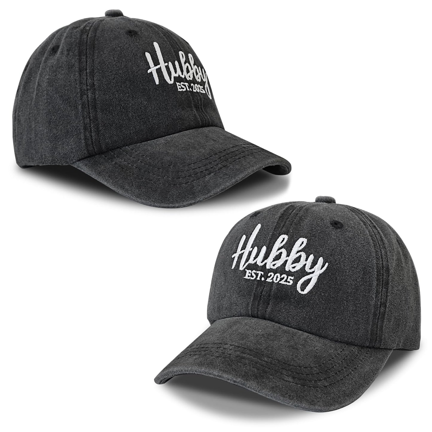 Hubby and Wifey Hat, Wedding Gifts for Couoples 2025, Husband and Wife Gifts, Black Baseball Cap for Bridal Shower Newlyweds Engagement Honeymoon
