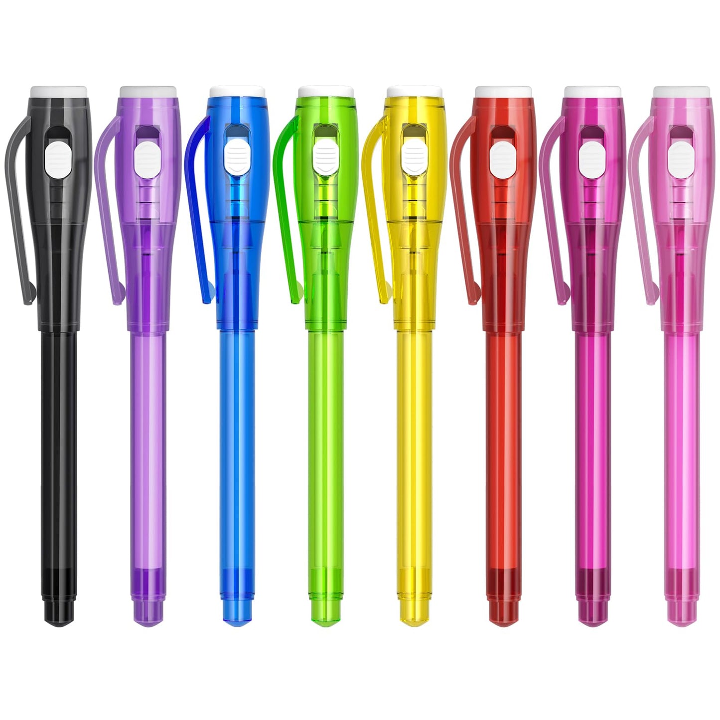 JIMMIDDA Invisible Ink Pen Spy Game for Kids, Party Favors Toys for Girls Boys, Magic Markers for Boys Girls Fun Outdoor Toys, Birthday for 6-13 Year Old Girls Boys (8PCS)