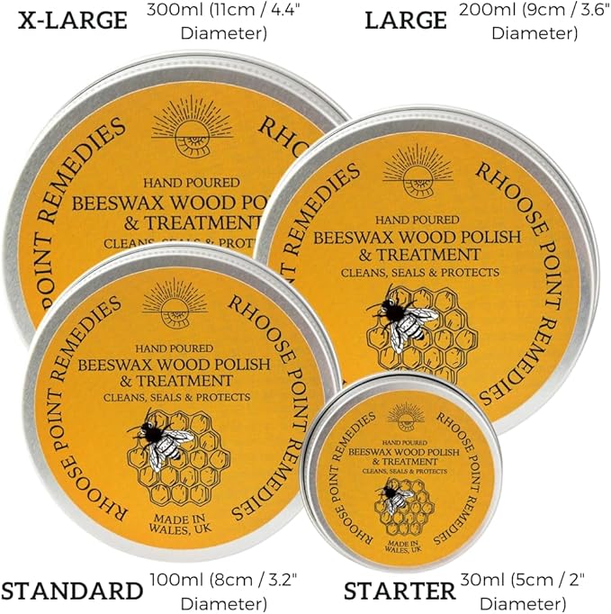 Premium Food-Safe Beeswax Wood Polish & Furniture Wax – Hand Poured Wood Conditioner | Eco-Friendly & Non-Toxic | Protects & Restores All Wood: Furniture, Toys, Cutting Boards, Ornaments (7.0 Fl Oz)