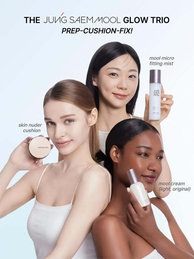 JUNG SAEM MOOL Essential Skin Nuder Cushion 19N N-Light 0.49 Fl Oz, No Refill, Natural Radiant Finish Cushion Foundation with Buildable Coverage, Lightweight Texture, Korean Foundation Makeup