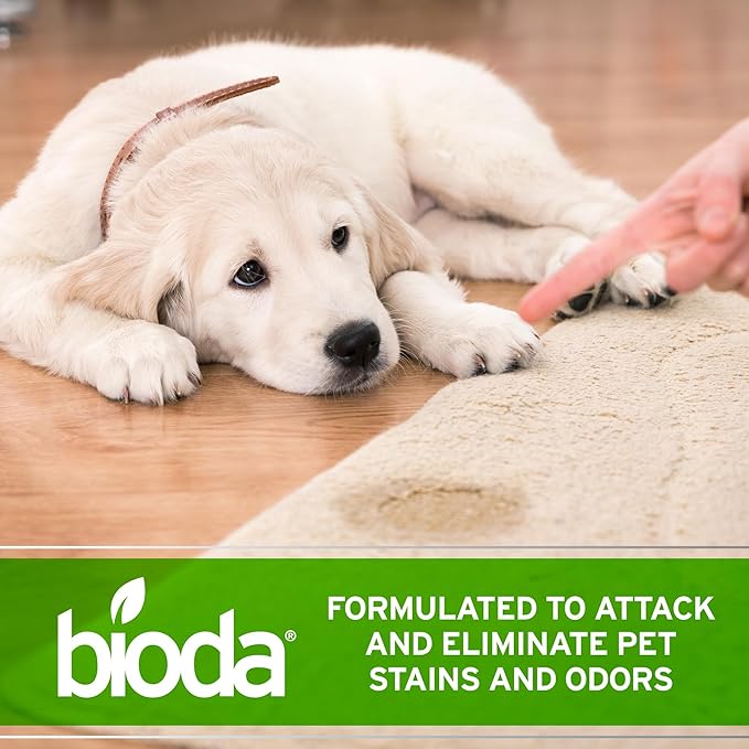 Bioda Multi-Purpose Probiotic Enzyme Cleaner and Deodorizer | Professional Strength | Trash Can Deodorizer, Pet Stains and Odors, Drains, Floors, Bathrooms, Toilets | Made in USA | 1 Gallon | 4 Pack