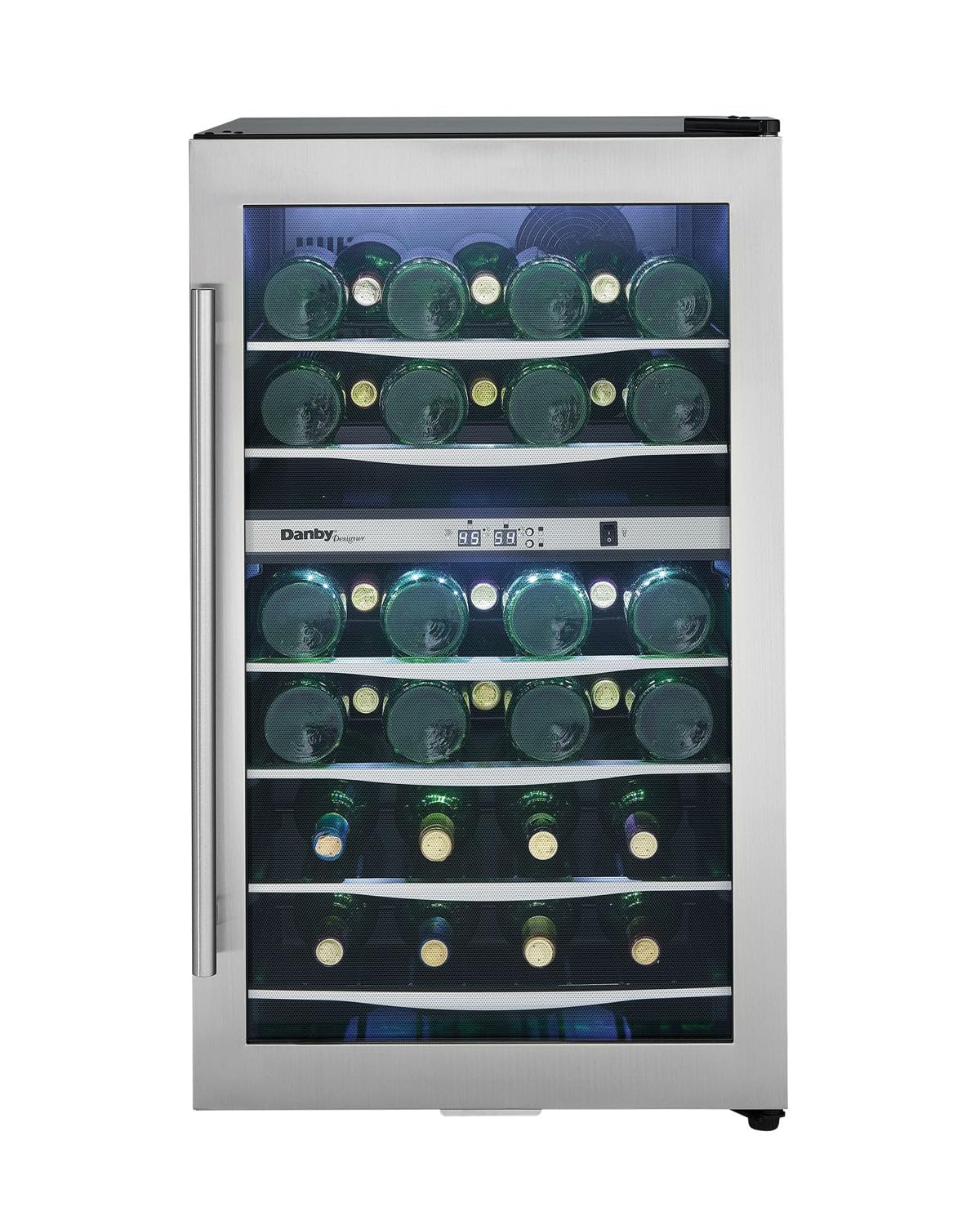 Danby 38 Bottle Free-Standing Wine Cooler in Stainless Steel DWC040A3BSSDD