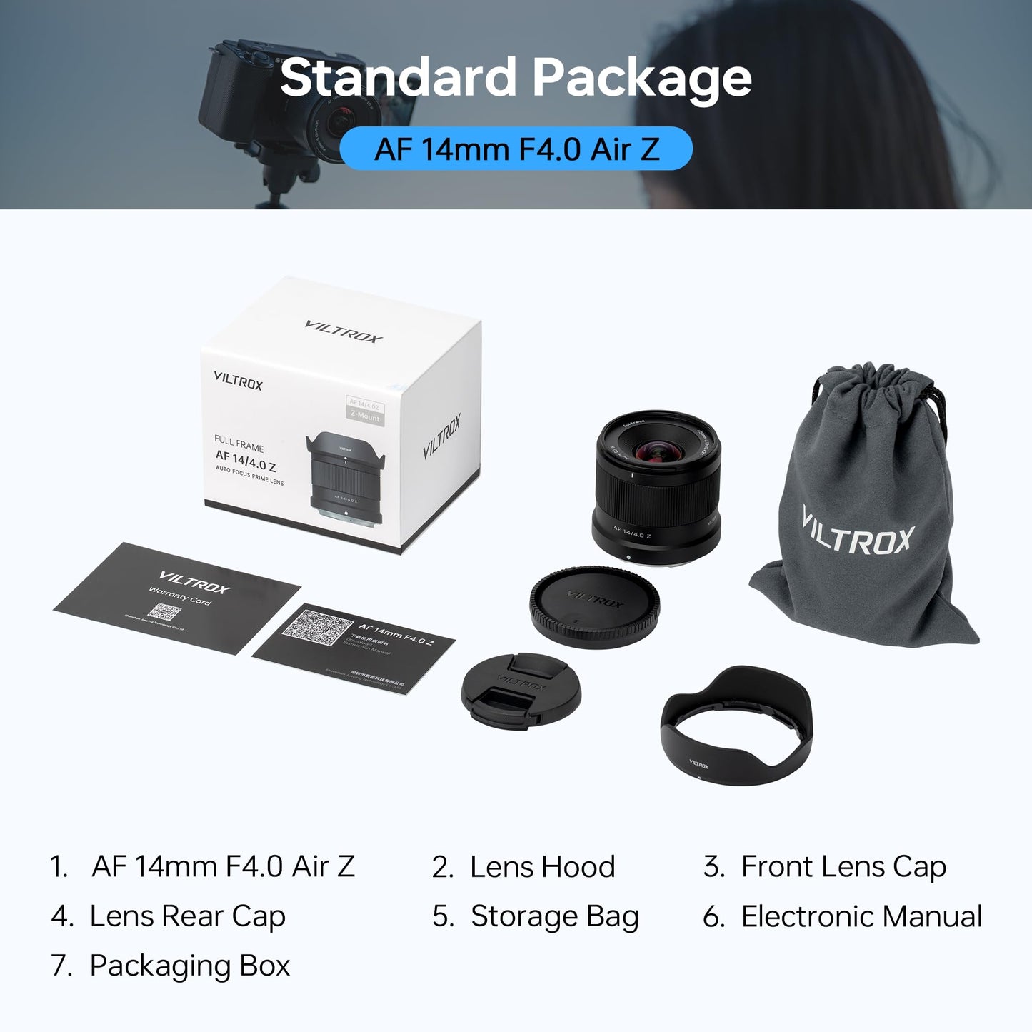 VILTROX AF 14mm F4.0 f/4.0 Air Full Frame Lens for Nikon Z Mount, 112.6° Ultra-Wide Angle Auto Focus STM Prime Portrait Lens Compatible with Nikon Z-Mount Cameras Z5 Z5II Z50II Z6II Z30 Z8 ZFC ZF
