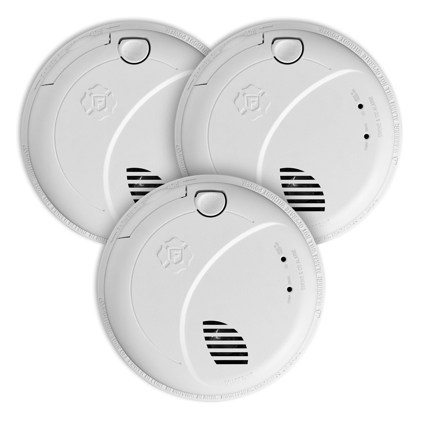 First Alert Combination Smoke & Carbon Monoxide Alarm, Interconnect Hardwire Detector with Battery Backup and Voice & Location Alerts, SMCO100V-AC, 3-Pack