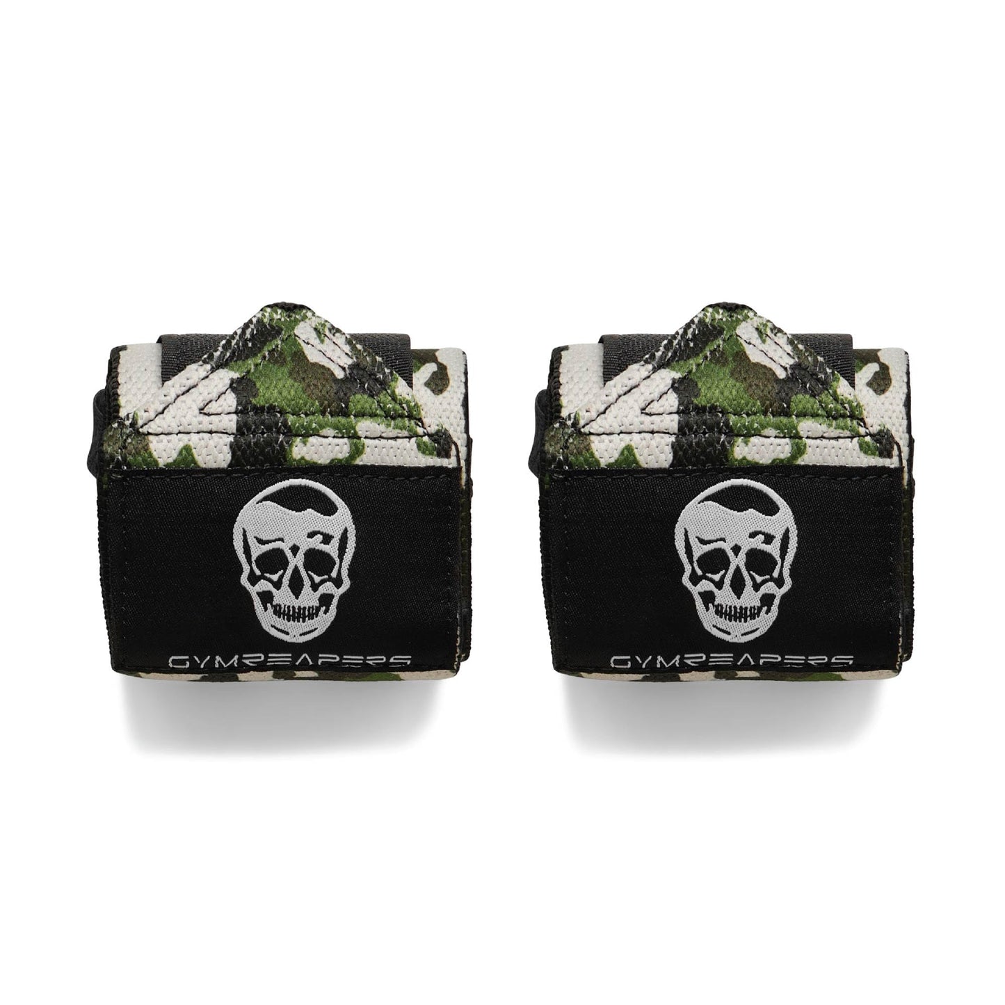 Gymreapers Weightlifting Wrist Wraps (Competition Grade) 18" Professional Quality Wrist Support with Heavy Duty Thumb Loop - Best Wrap for Powerlifting, Strength Training, Bodybuilding(Camo,18")