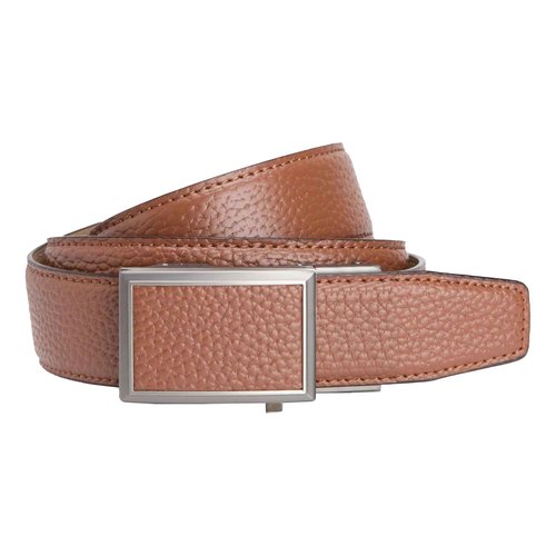 Nexbelt Go-In Winner 2.0 Golf Ratchet Belt – Lightweight Aluminum Buckle – For Casual Wear & Golfing (Fits up to 50") - Cognac