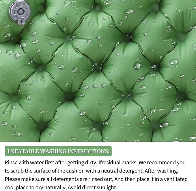 Bzhouyy Inflatable Seat Cushion,16 Inh Portable Lightweight Waterproof Stadium Seat Pad, Inflatable Seat Cushion for Air Travel,Hiking, Office, Car, for Pressure Relief No Pump Needed