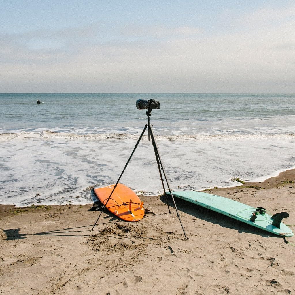 Peak Design Travel Tripod, Aluminum, Compact Design, Quick Setup and Takedown, Pro-Level Stability, Ergonomic Ball Head, Compact and Portable Travel Tripod for Camera and Phone, 20 lb Capacity