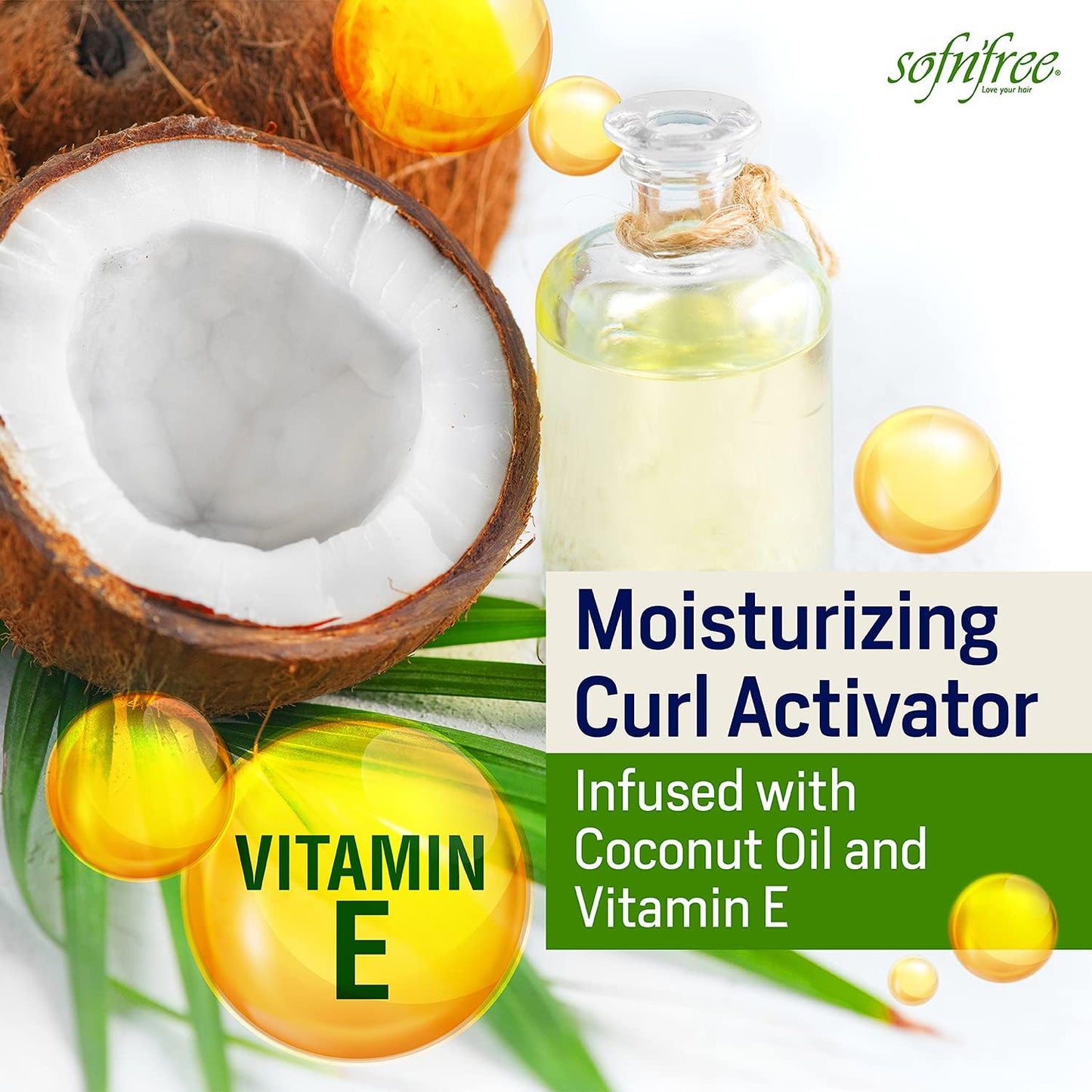 SofnFree Moisturizer & Curl Activator for Natural Hair, Soft Curls, and Waves 11.83 fl oz / 350ml (2 pack)