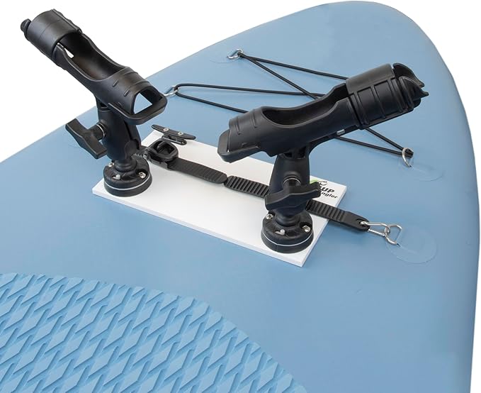 SUP Angler Lite Universal Paddle Board Mount with Paddle Board Fishing Rod Holders, Phone Holders, Cup Holders; Paddle Boa...