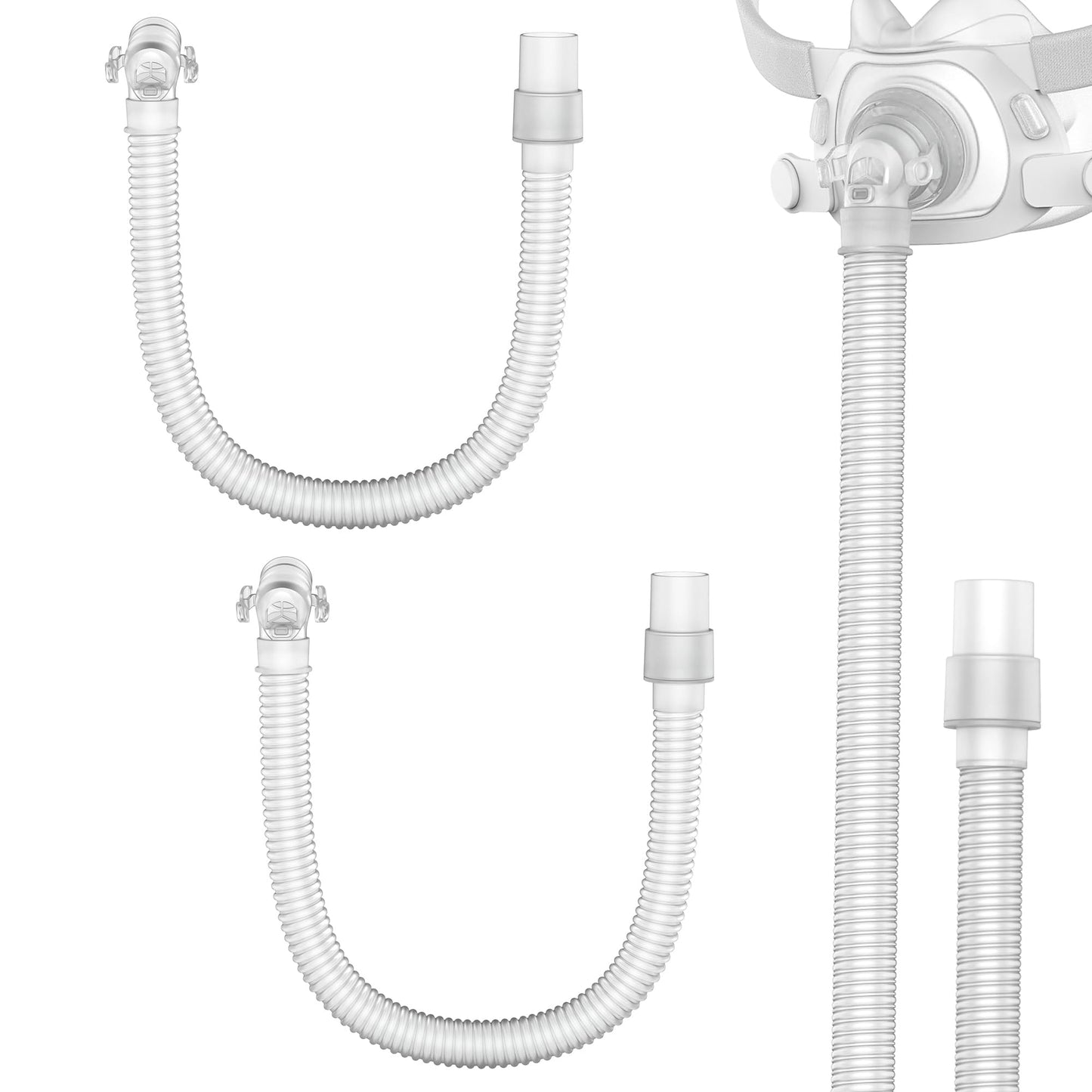 Replacement Elbow Tube for AirFit F40, IBEET 2-Pack Short Tube Assembly for F40 Mask, Replacement CPAP Accessories - Quick Release Clips & Triple Swivels for Maximum Convenience & Flexibility