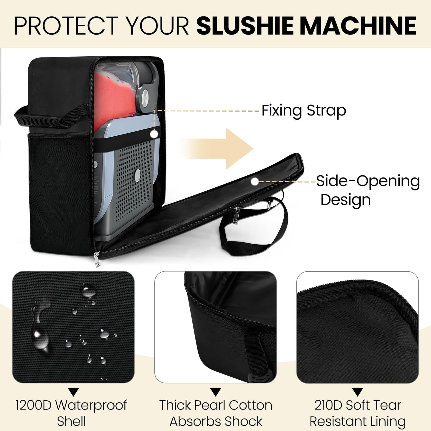 Portable Carrying Bag For Ninja Slushi Machine Fs300/Fs301 - Dustproof Travel Case For Frozen Drink Maker - Storage Bag Cover Fo