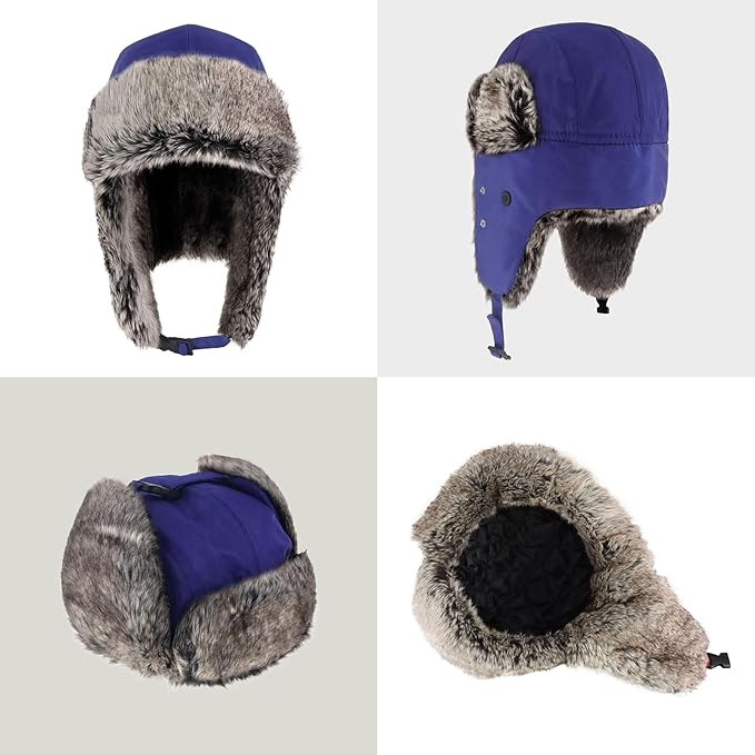 CHOK.LIDS Waterproof Winter Trappers Unisex Premium Strength Ushanka Ear Flap Chin Strap Cold Weather Outdoor
