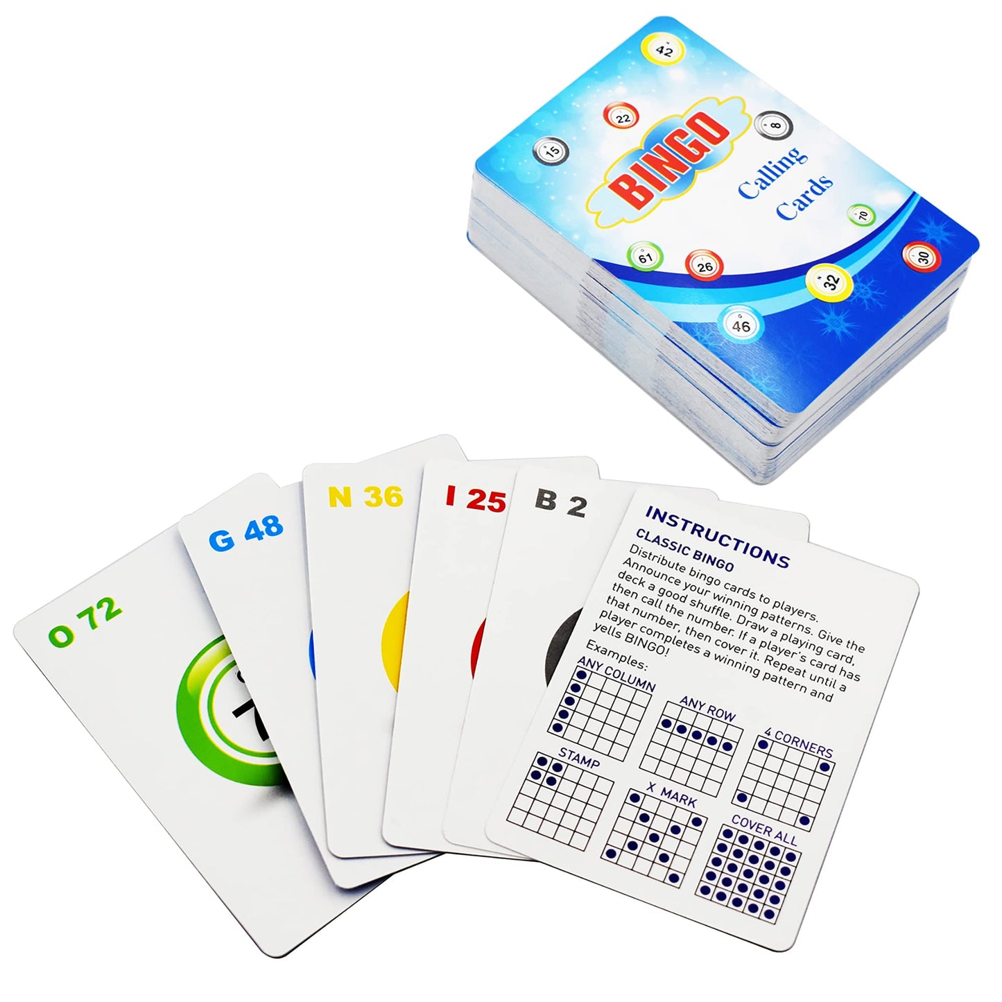 Yuanhe Complete Bingo Game Set - 100 Bingo Cards,1000 Chips and Deck of Calling Cards for Family,Large Groups,Parties,Game Nights
