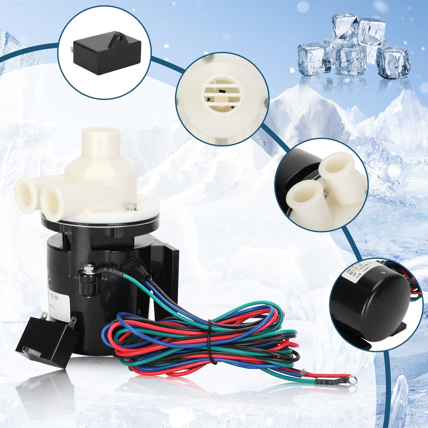 Replacement for Hoshizaki PA0613,APTA92P10WD1 Water Pump,Hoshizaki PA0613 Pump Motor Assembly with Better Sealing & Lower Noisy Includes Capacitor
