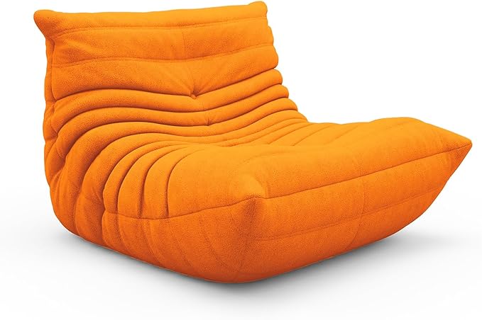 Bean Bag Chair for Adults, Fireside Togo Chair, BeanBag Chairs for Teens with High-Resilience Memory Foam, Non-Slip Base Compression Floor Lounge Sofa for Living Room, Bedroom