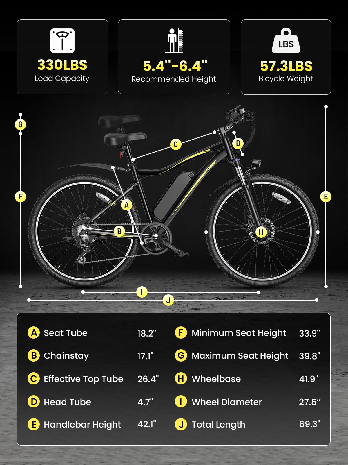 Heybike Electric Bike for Adults, 750W Peak Brushless Motor, up to 50Miles, 22mph Max Speed Electric Mountain Bike, 480WH Removable Battery Ebike, 27.5'' Tires, 7-Speed and Front Suspension