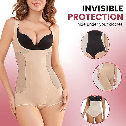 Wehhbtye 4Pcs Post Surgery Lipo Foams, Abdominal Side Compression Board, 11.8'' x 5.5'' Black Lipo Foam Lateral Protector for Post Surgery Recovery Waist Filling Skin Anti-Sagging