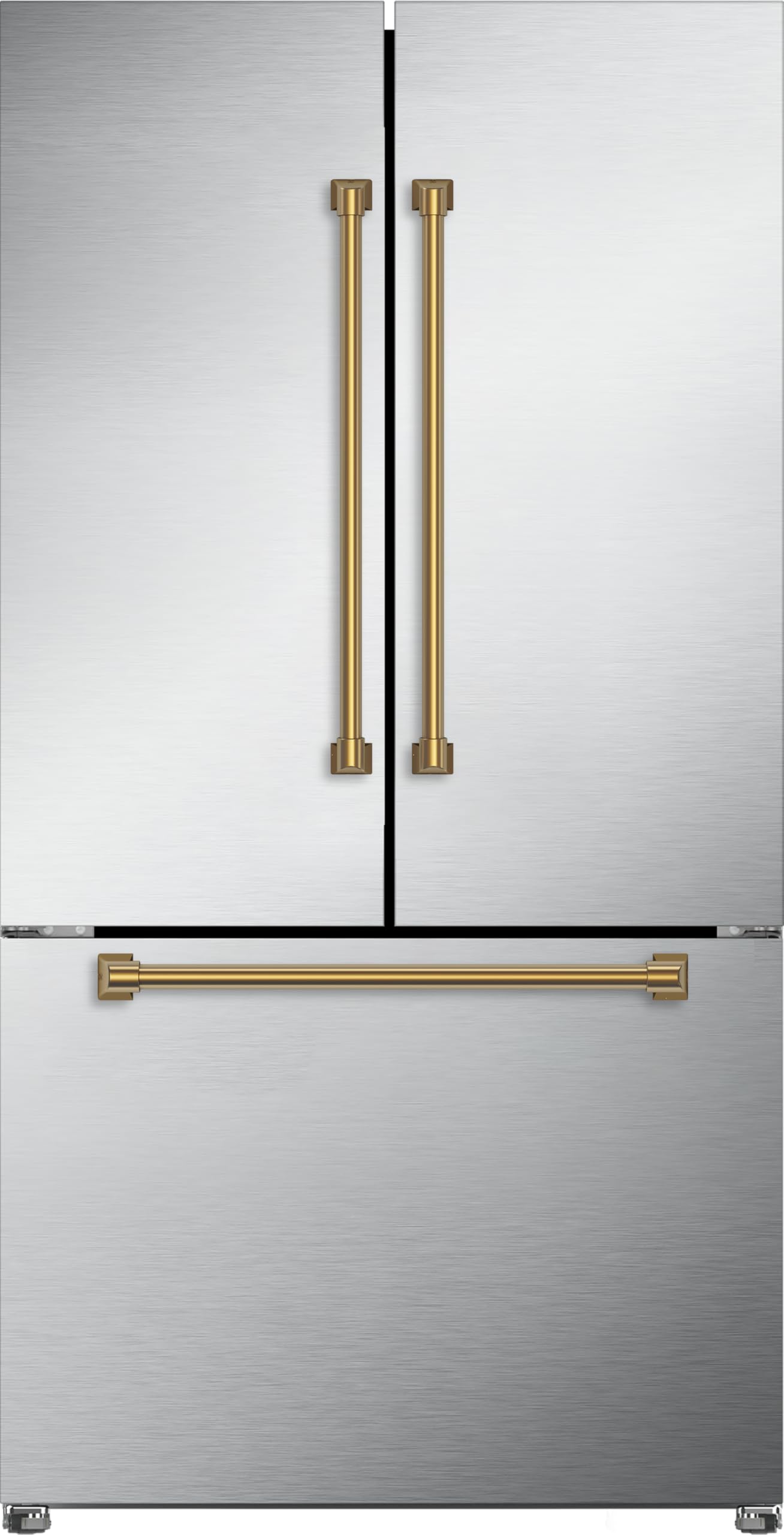Thor Kitchen Gordon Ramsay 36 Inch 20.3 cu ft French Door Counter Depth Refrigerator with Ice Maker in Stainless Steel/Bronze