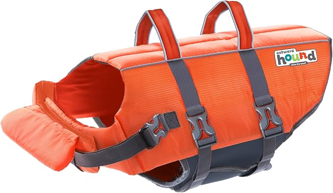 Outward Hound Granby Splash Dog Life Jacket – Flotation Vest for Swimming & Boating, Maximum Buoyancy, All Skill Levels, 2...