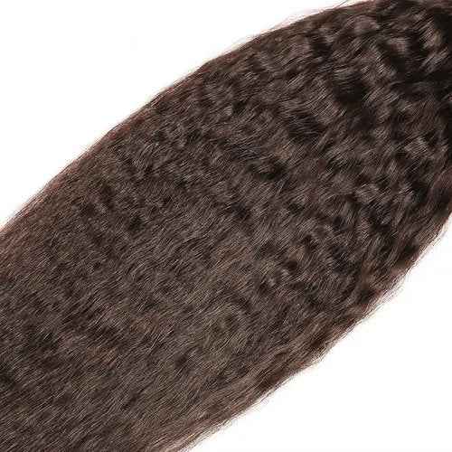 Condescension Bundles Human Hair 20 22 24" Inch Chocolate Brown Yaki Wave Human Hair Bundles Brazilian Virgin Remy Medium Brown Soft and Silky Hair Extensions