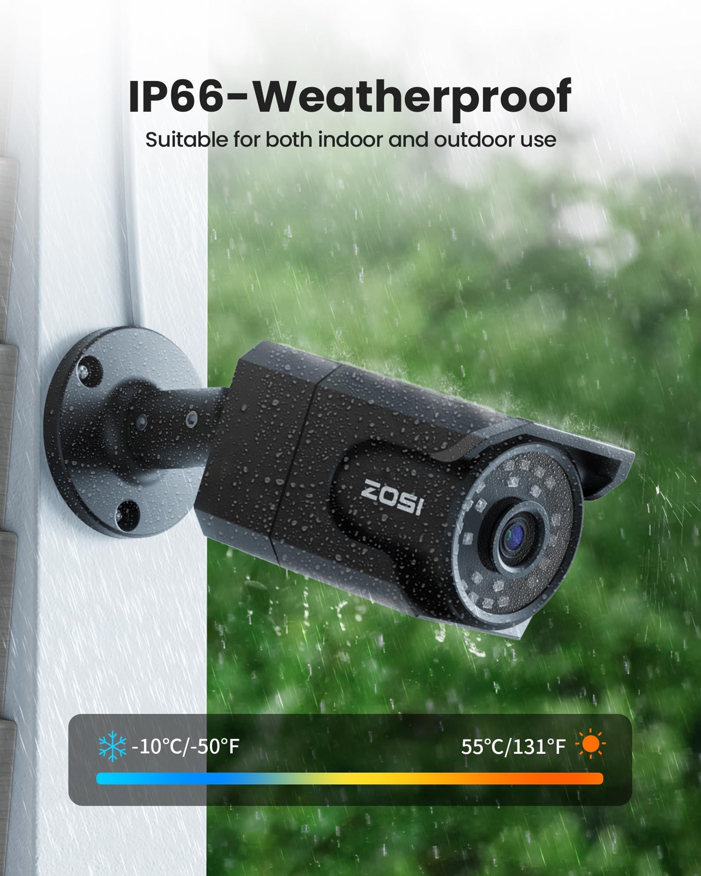 ZOSI 4K PoE Security Camera System, H.265+ 8CH NVR with 2TB HDD (16CH Expandable), 4 x 8MP Wired IP PoE Cameras Outdoor Indoor, Human/Face/Vehicle Detect, One-Way Audio, Color Night Vision, Spotlight