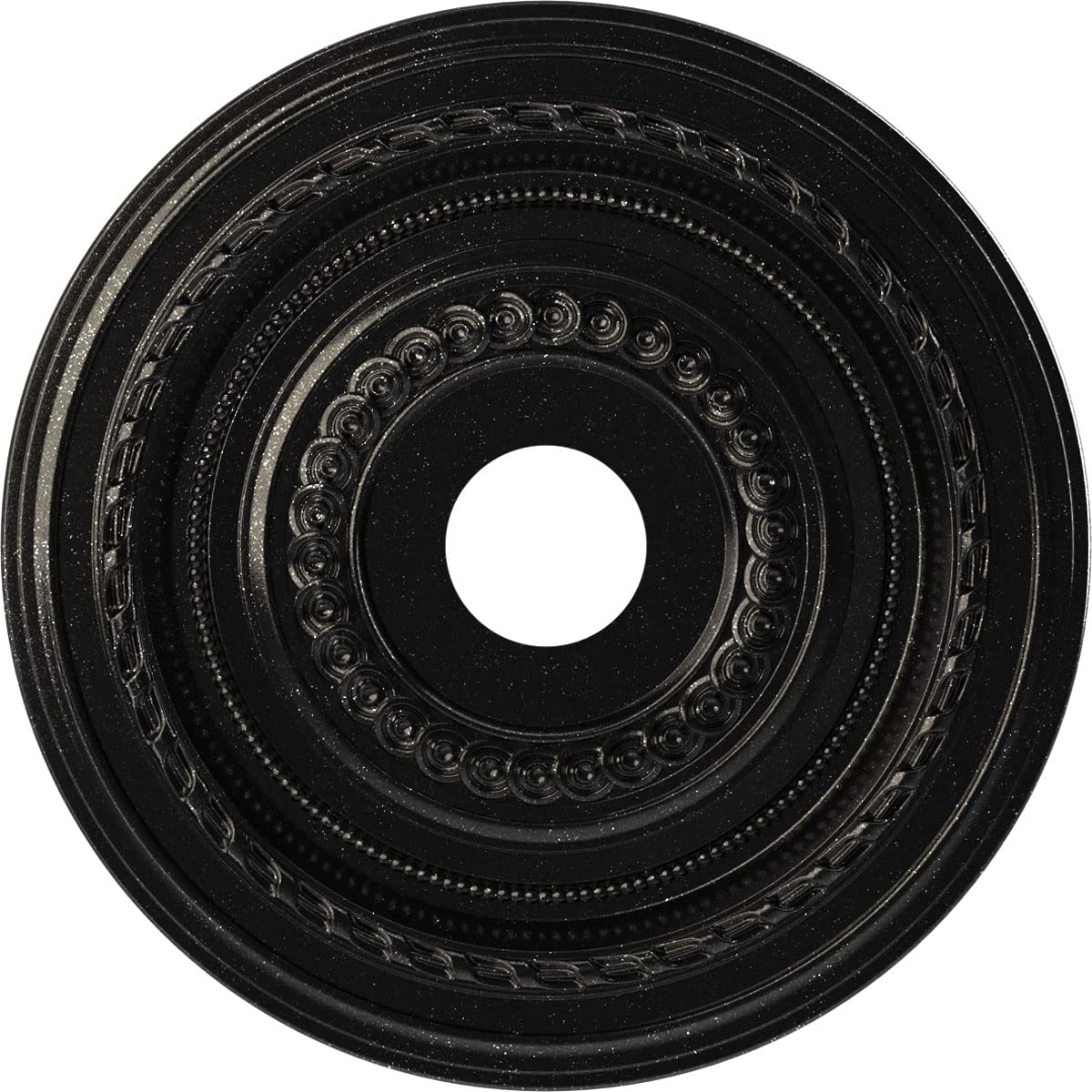 19Od X 3 1/2Id X 1P Cole Thermoformed Pvc Ceiling Medallion (Fits Canopies Up To 5 1/8), Textured Metallic Galaxy