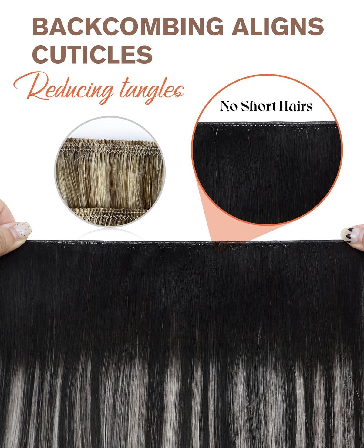 Sunny Hair Genius Weft Extensions Human Hair Sew In Extensions Ombre Genius Weft Hair Extensions Hand Tied Sew in Human Hair Ext
