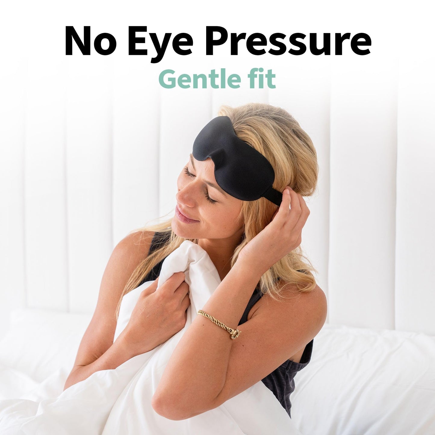 Nidra Contoured Sleep Mask for Side Sleepers – Zero Pressure Fit, Light Blocking Eye Shade for Sleeping & Travel – Purple, Standard Size