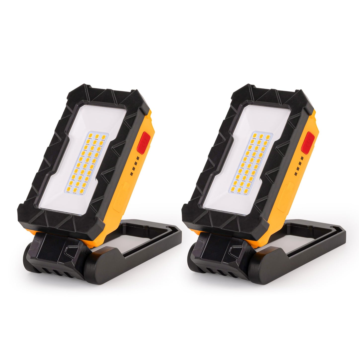 LUTEC Rechargeable Work Light, 1000 Lumens LED Magnetic Light with Magnetic Base and Hanging Hook，360°Rotate and 200°Swivel for Car Repair, Emergency and Camping-2 Pack