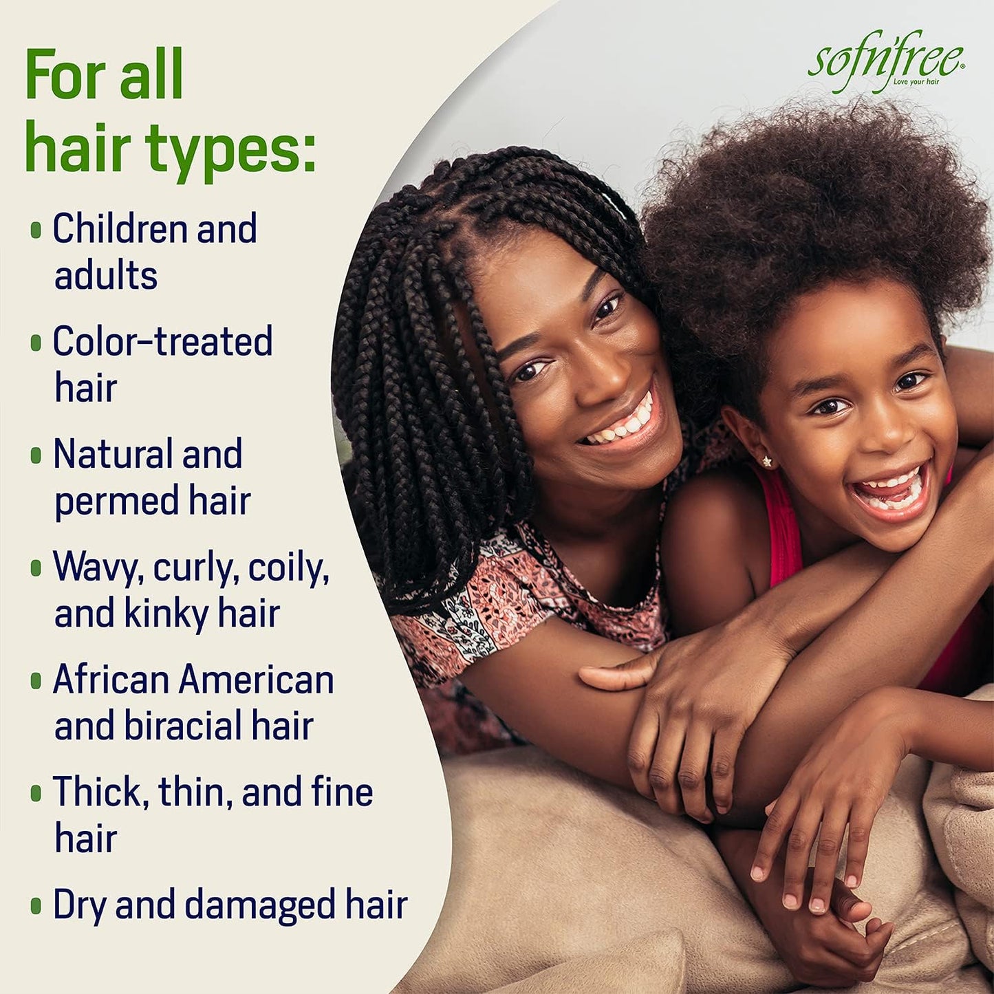 SofnFree Moisturizer & Curl Activator for Natural Hair, Soft Curls, and Waves 25.36 fl oz / 750ml (2 pack)