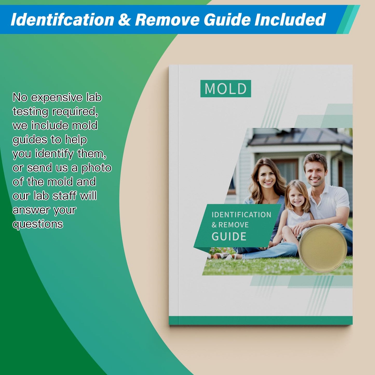 Mold Test Kit for Home - 6 Simple Detection Tests,Test HVAC System,Home Surfaces,&Indoor Air Quality Testing Kits,DIY black Mold Detector at Home,Includes Detailed Mold Identification Guide,air Tester