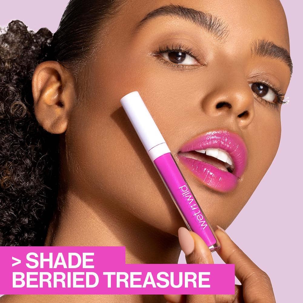 wet n wild MegaSlicks Lip Gloss, Ultra-Glossy, Vitamin-E Enriched, Ultra-Gloss High Shine Moisturizing, Cruelty-Free & Vegan - T