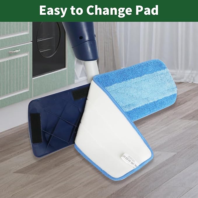 24 Pack Microfiber Cleaning Pads for Bona Mop, Reusable Microfiber Mop Pads for 18 Inch Mop, Hardwood Floor Replacement Cleaning Mop Pads, Machine Washes