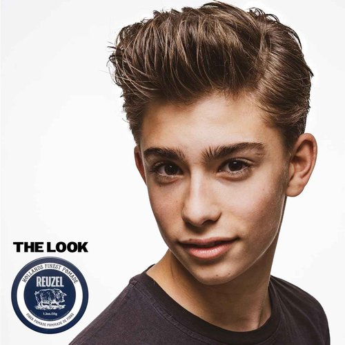 REUZEL Fiber Pomade, Firm and Pliable All Day Hold, Water Soluble Styling, Low Shine and Flake Free, Easy To Wash Out, For All Hair Types