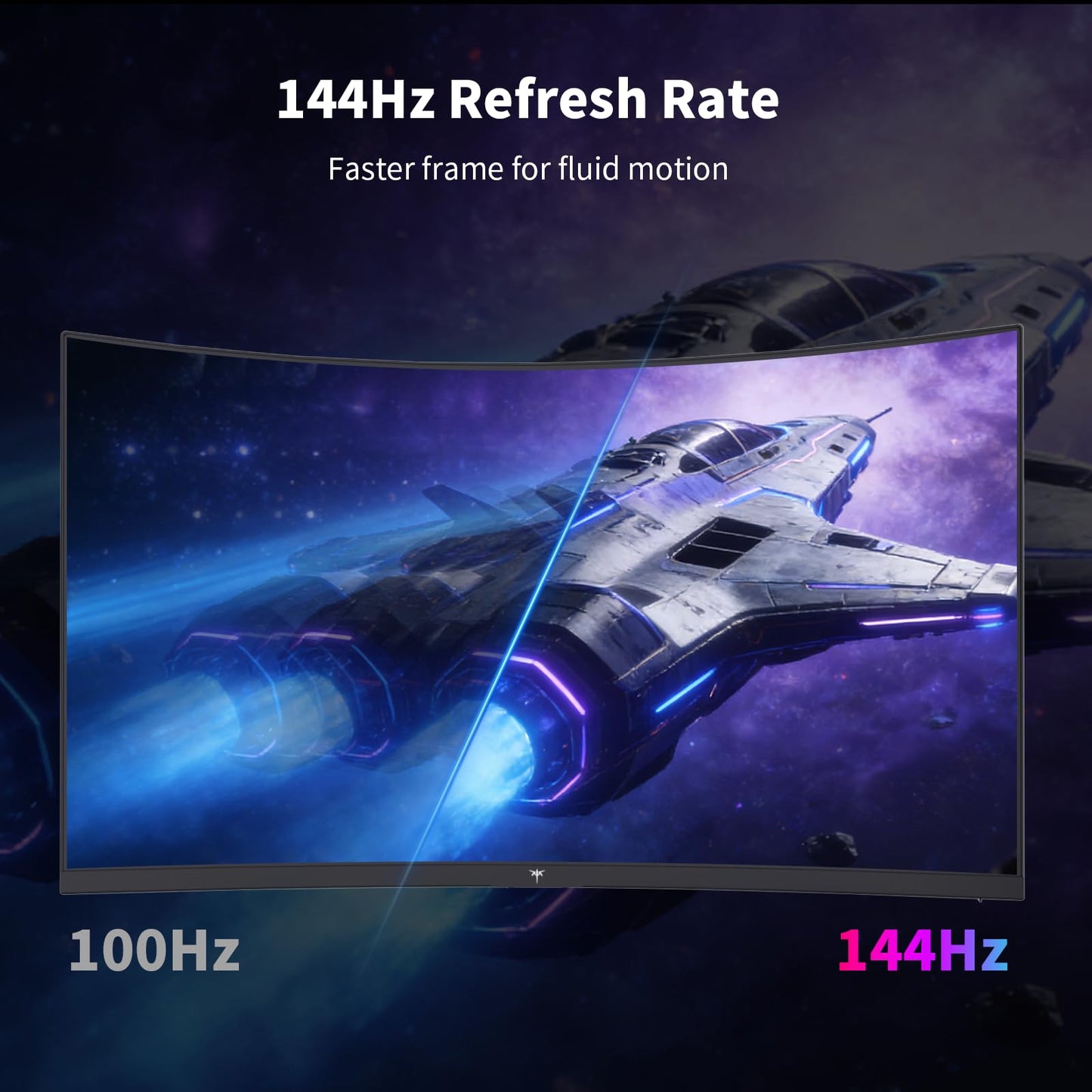 KTC H27S5C 27" Curved Gaming Monitor, 1440P QHD 144Hz 120Hz Monitor, 1500R HVA Panel, HDR400, Adaptive Sync, 400nits, HDMI 2.0 x2, DP 1.4, VESA 100x100 PC Monitor