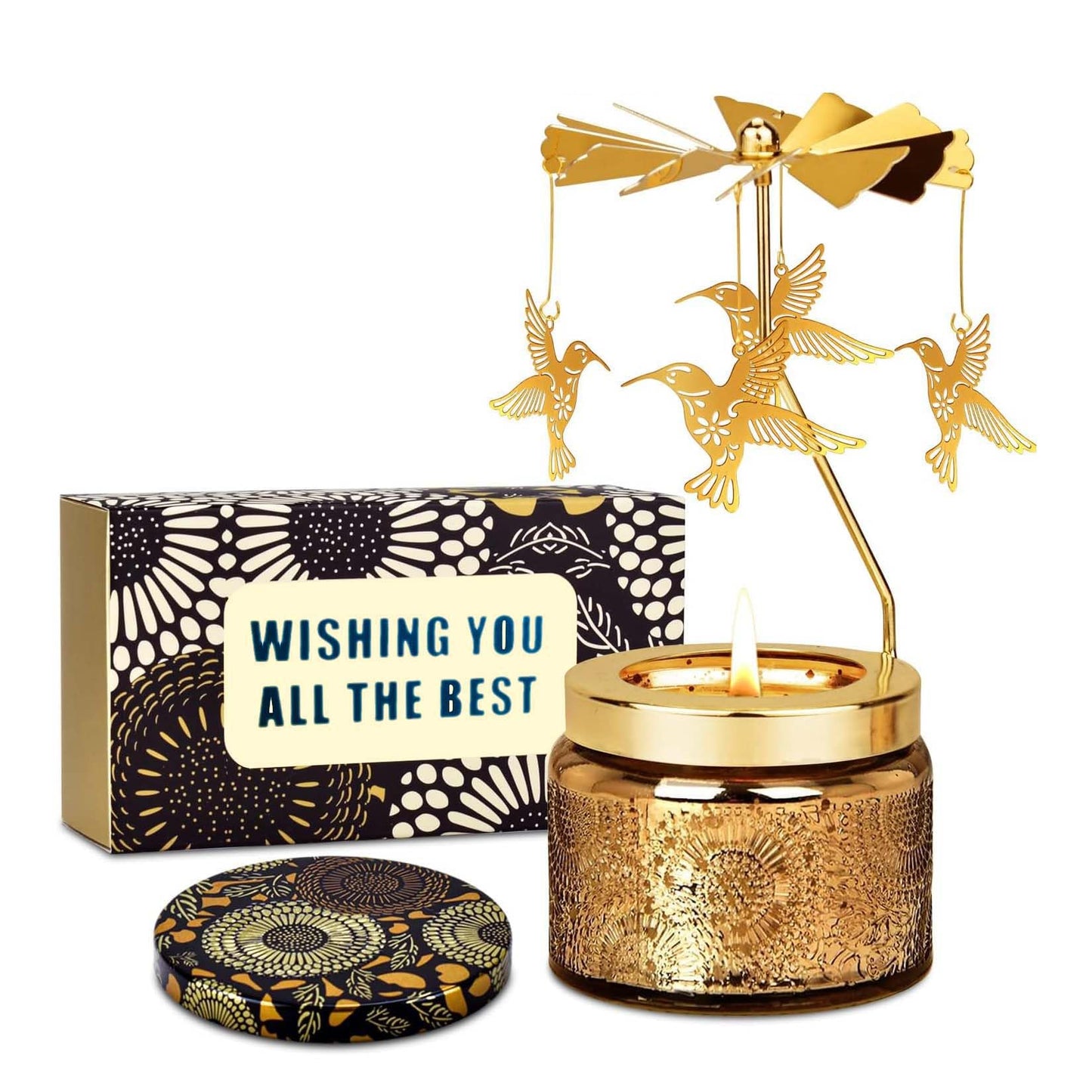 Birthday Gifts for Women, Hummingbird Candle Gift for Women, Unique Scented Birthday Gift for Mom, Grandma, Sister, Friends, Rotatable Candle for Relaxation & Stress Relief