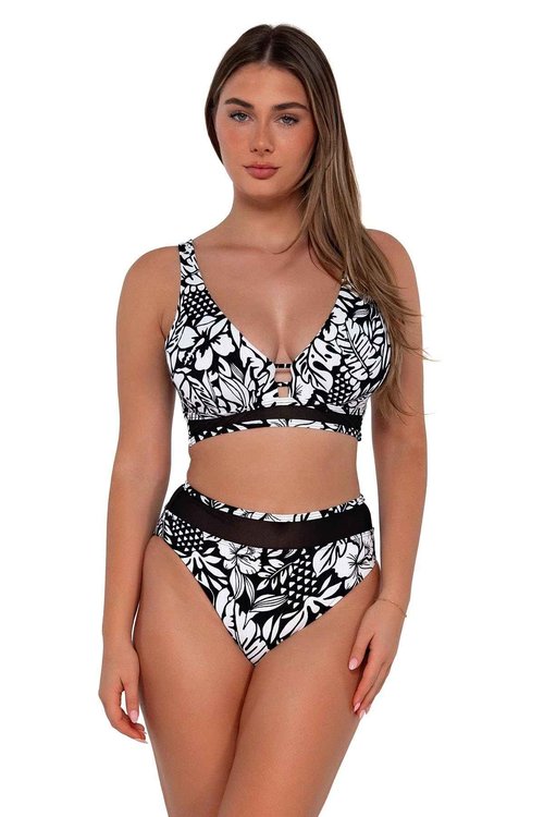 Sunsets Caribbean Seagrass Texture Annie High Waist Bottom