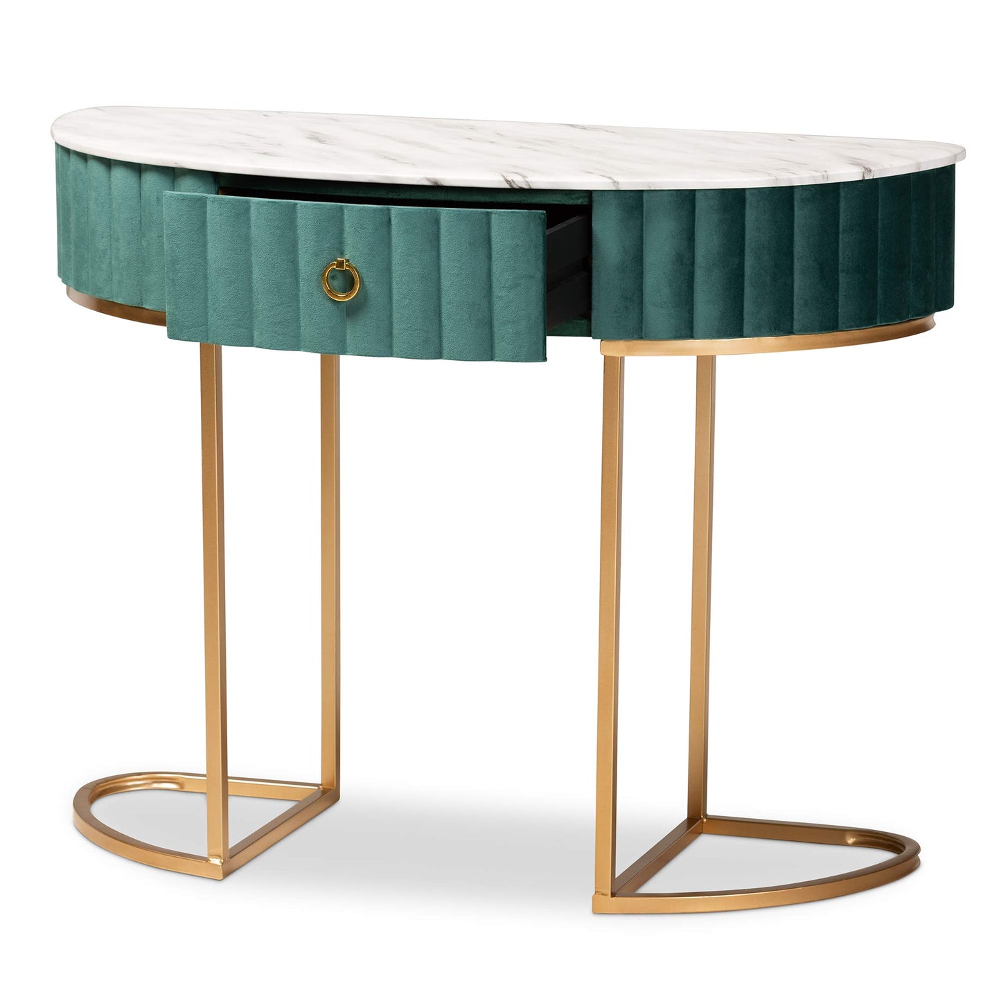 Baxton Studio Console Tables, Green/Gold